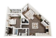 C.2 One Bedroom floor plan Broadstone Walnut Grove