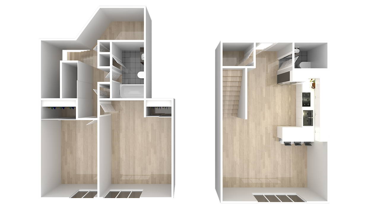 Floor Plan - Building 1 Two Bedroom