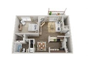 2 bed 1 bath 1,205 sq. ft.