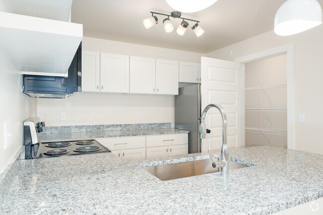 1BR, 1BA - Balcony - Kitchen - Newbury Flats