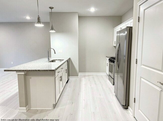 Open Concept Kitchen w. Breakfast Bar