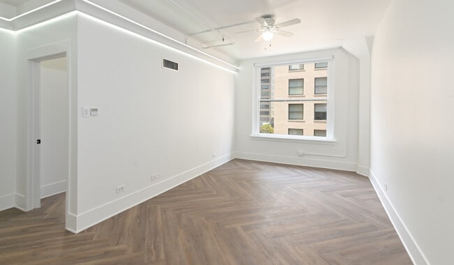 Stout living room separate from sleeping area - Bank Lofts