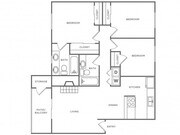 C2R | 3 bed 2 bath | 1221 Sq. Ft.