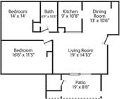 2BR/1BA
