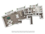Plano de dos dormitorios