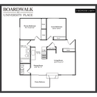 Two-Bedroom Floor Plan l Boardwalk at University Place Apartments