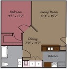 1BR/1BA (First Floor)