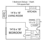 1BR/1BA