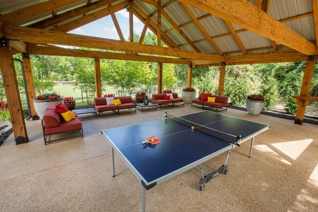 Gazebo with ping pong table