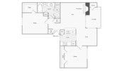 2 BR x 1 BA - A Floorplan
