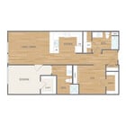 1Bed+DenE floor plan Forge West Seattle