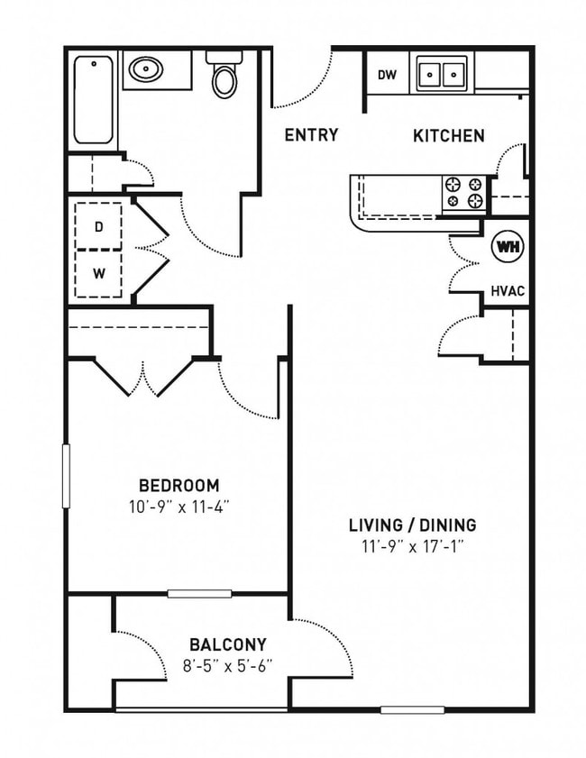 Updated - One Bedroom - Courtyard Commons