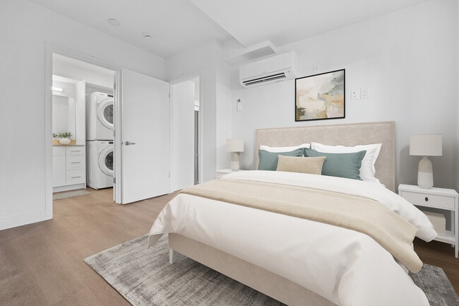 Renovated Package bedroom with hard surface flooring