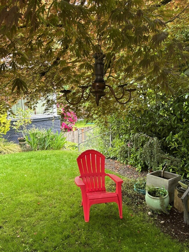 front yard view and part of private path down to unit A