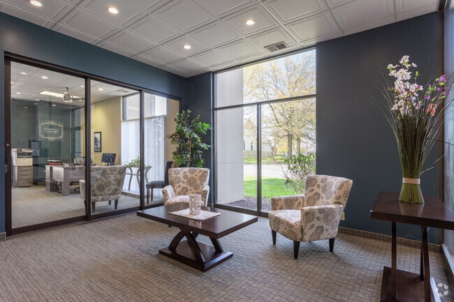 Lobby in front building