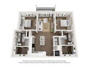 The Penman is a 1,113 SF two-bedroom two-bathroom apartment with balcony / patio that blends comfort, refinement, and a sense of arrival.