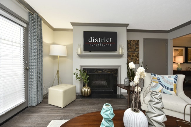 Living Room - District at Hurstbourne Apartments