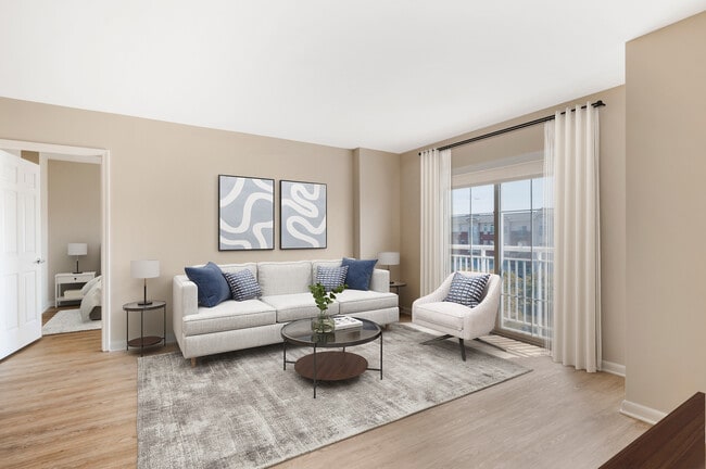 Signature Collection living room with hard surface flooring