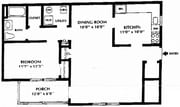 1BR/1BA First Floor