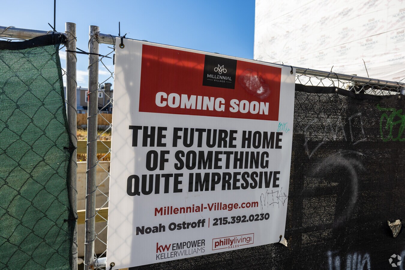 Sign for property - Millennial Village