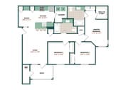 C1 Three Bedroom Floorplan