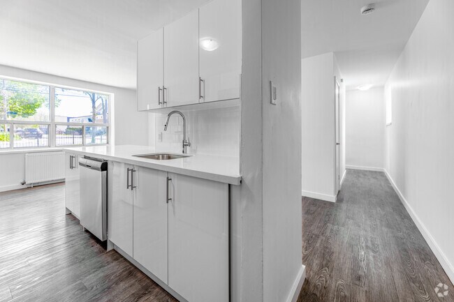 2BR, 1BA - 850SF - Kitchen/Hallway - 80 Guestville Ave