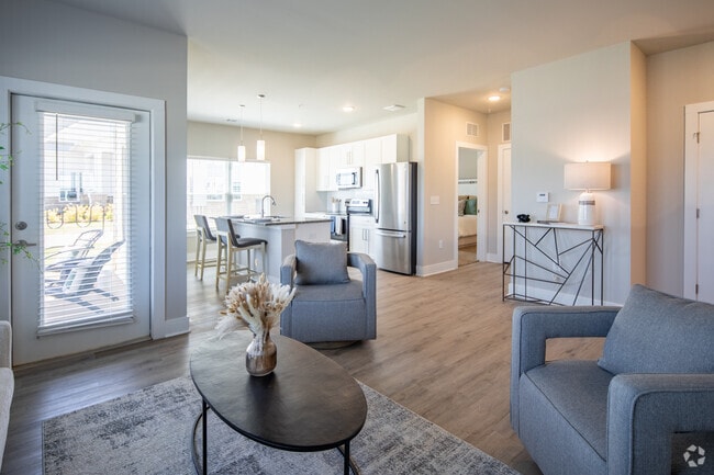 2BR, 2BA - 1,192SF - Living Room - The Edison at Madison