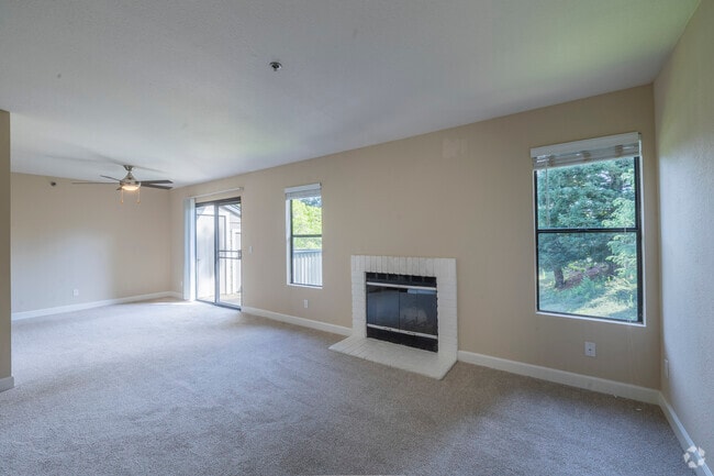 Cardiff - 2BR, 1BA - 875SF - Living Room - The Pointe Apartment Homes