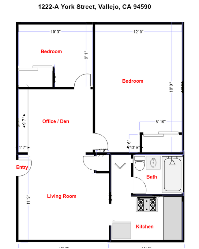 Photo - Charming 2 Bedroom, 1 Bathroom Unit in Vallejo! Unit 1222-A