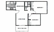 Two Bedrooms One Bathroom