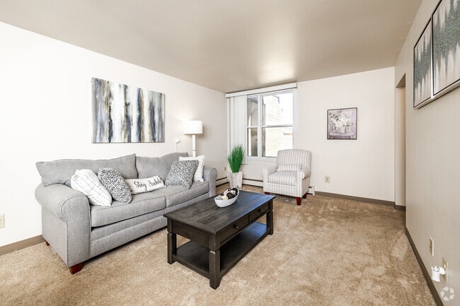 1BR, 1BA - 750SF - Living Room - St Peter's Apartments - 62+ Senior Housing