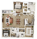 C1 ADA floor plan The Seventeen Hundred on East