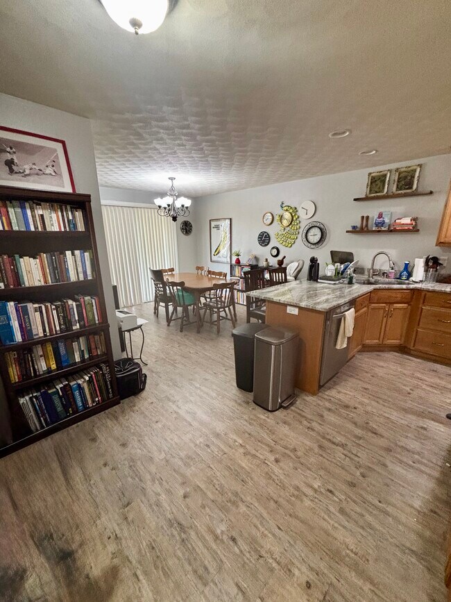 Kitchen with dining and counter seating - N9689 Hopfensperger Rd