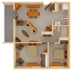 2BR/1BA