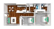 2 bedroom 2 bathroom 888 sq ft