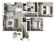 2bed 1bath, upstairs and downstairs.
