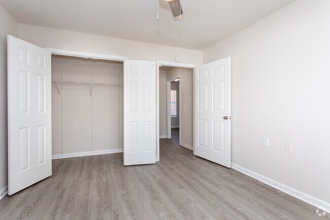 2BR, 2BA - 1100SF Duplex - Master Bedroom