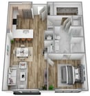 Plano de planta F | 1 dormitorio | 1 baño Sagewell Hanover