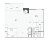 A1 | 1-Bedroom Floorplan