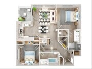 Chelsea | 2 Bed/2 Bath | 1,095 SF
