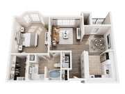 C1 floor plan 4001 Midtown