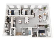 3A floor plan The Lofts at King Mill