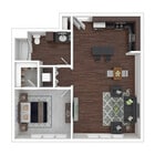 1 bed - 1 Bath - 697sf -704sf