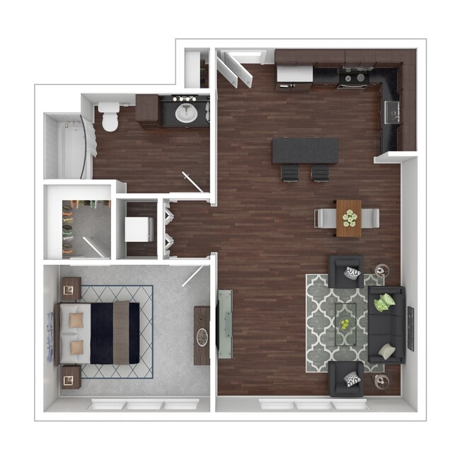 1 bed - 1 Bath - 697sf -704sf