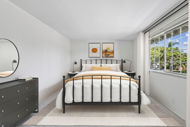 Dormitorio con alfombra - AVA Newport