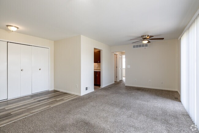 2BR, 1BA - 900SF - Type B Upgraded - Living Room - Brownstown Square Apartments