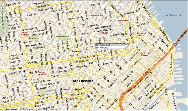 Mapa del área - 786 Geary