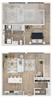 A4 1 Bedroom 1.5 Bathroom Loft