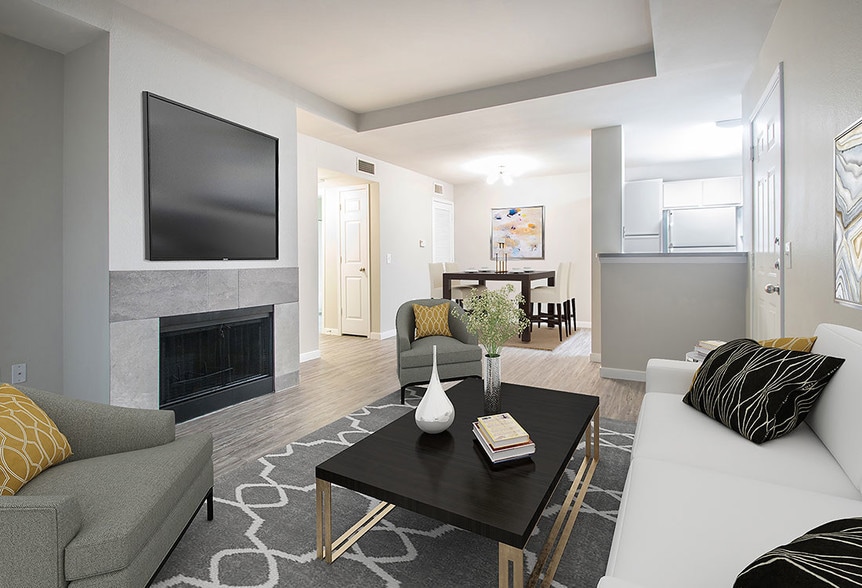 Living Room with Fireplace