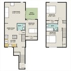 The Red Oak Townhome sq ft 1250-1250
